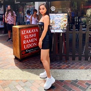 Superdown Lexy Moto Mini Dress